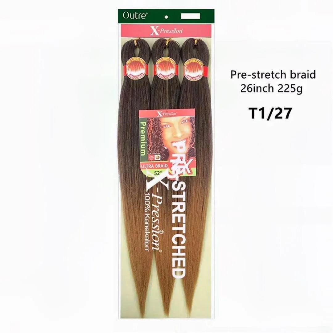 Mèches X-Pression pré-étirées 26″ – Kanekalon (pour box braids & twists) , , x-pression, , , , 1B, T1B 30/27, 30, 27