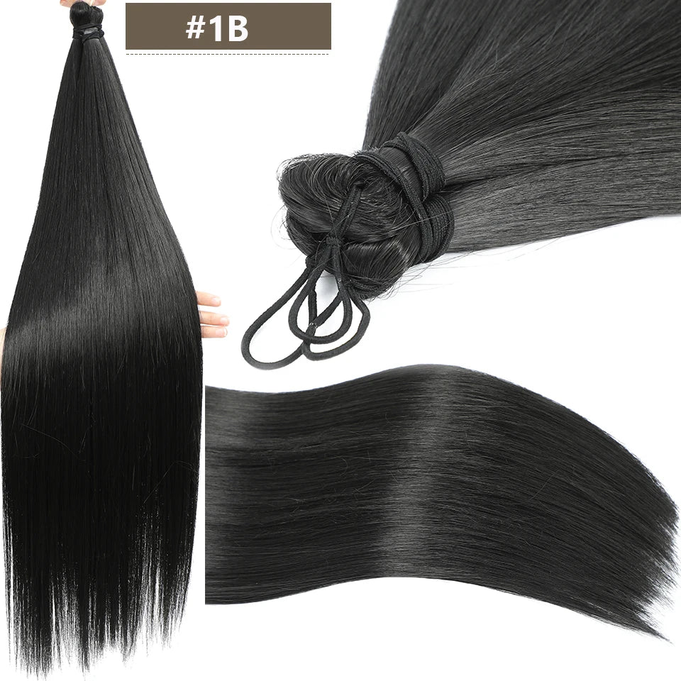 Mèches lisses pré-étirées (yaki) – Crochet/Braids – 28” – Fibre synthétique