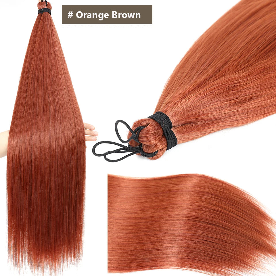 Mèches lisses pré-étirées (yaki) – Crochet/Braids – 28” – Fibre synthétique