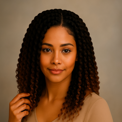 Mèches crochet Yaki Twist 8–12’’ pré-bouclées – 1B / T1B-30 (8 paquets)