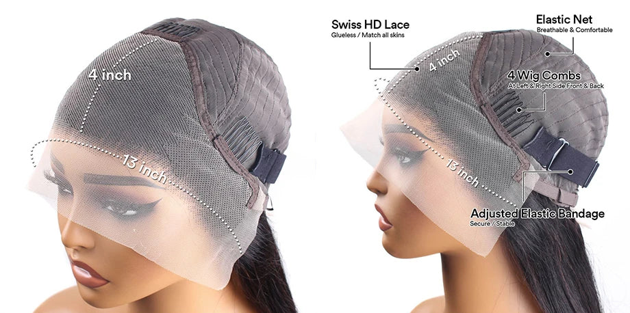 Body Wave 13x4 HD Lace Wig – Natural Look (180 % Density)