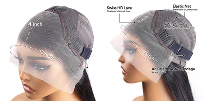 Body Wave 13x4 HD Lace Wig – Natural Look (180 % Density)