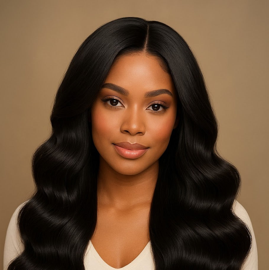 Body Wave 13X6 HD Lace Frontal Wing - 200% Density - Natural Black - Glueless  Human Hair 