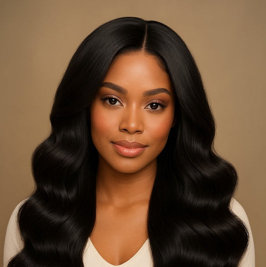 Body Wave 13X6 HD Lace Frontal Wing - 200% Density - Natural Black - Glueless  Human Hair 