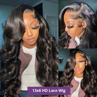250 Density Body Wave 13x6 Hd Lace Frontal Wig Human Hair 13x4 Hd Pre Plucked Lace Wigs For Women 360 Full Lace Front Hair Wigs