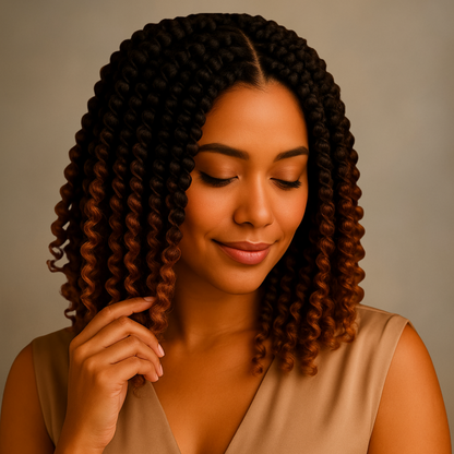 Mèches crochet Yaki Twist 8–12’’ pré-bouclées – 1B / T1B-30 (8 paquets)